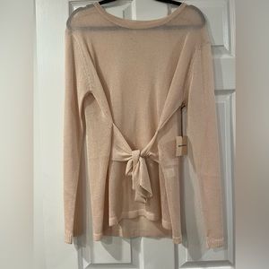 Superdown thin knit sweater with front tie